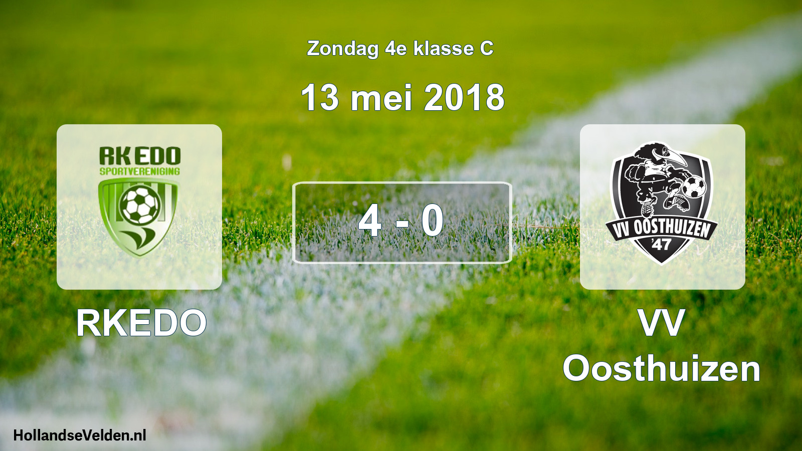 Total number of matches played: RKEDO - VV Oosthuizen 4 - 0 (13 May 2018)