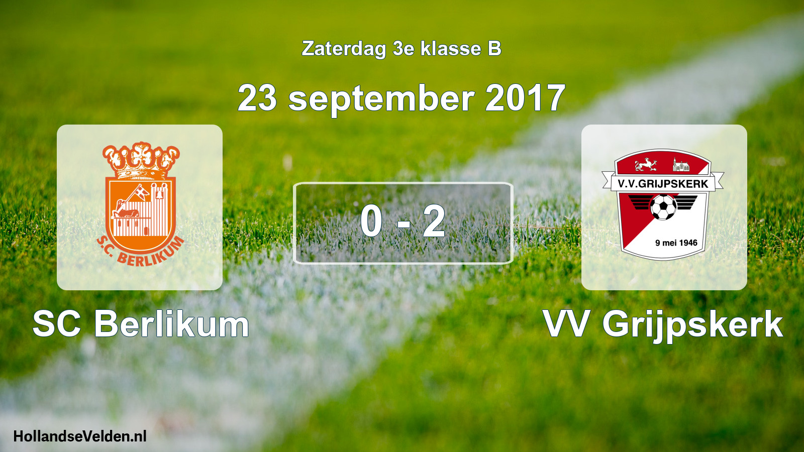 Total number of matches played: SC Berlikum - VV Grijpskerk 0 - 2 (23 September 2017)