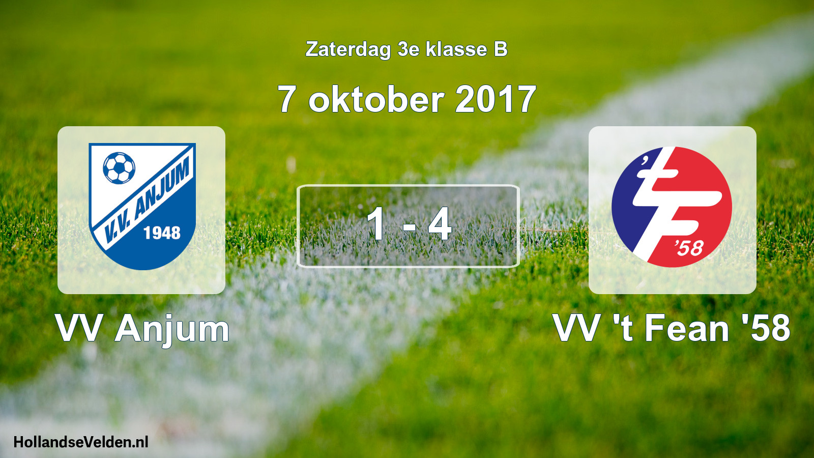 Total number of matches played: VV Anjum - VV 't Fean '58 1 - 4 (7 October 2017)