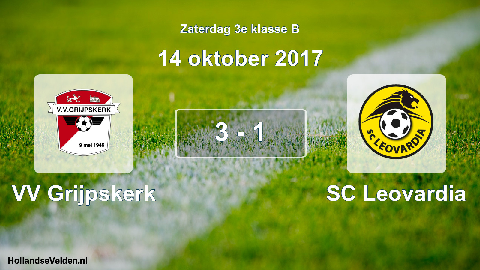 Total number of matches played: VV Grijpskerk - SC Leovardia 3 - 1 (14 October 2017)