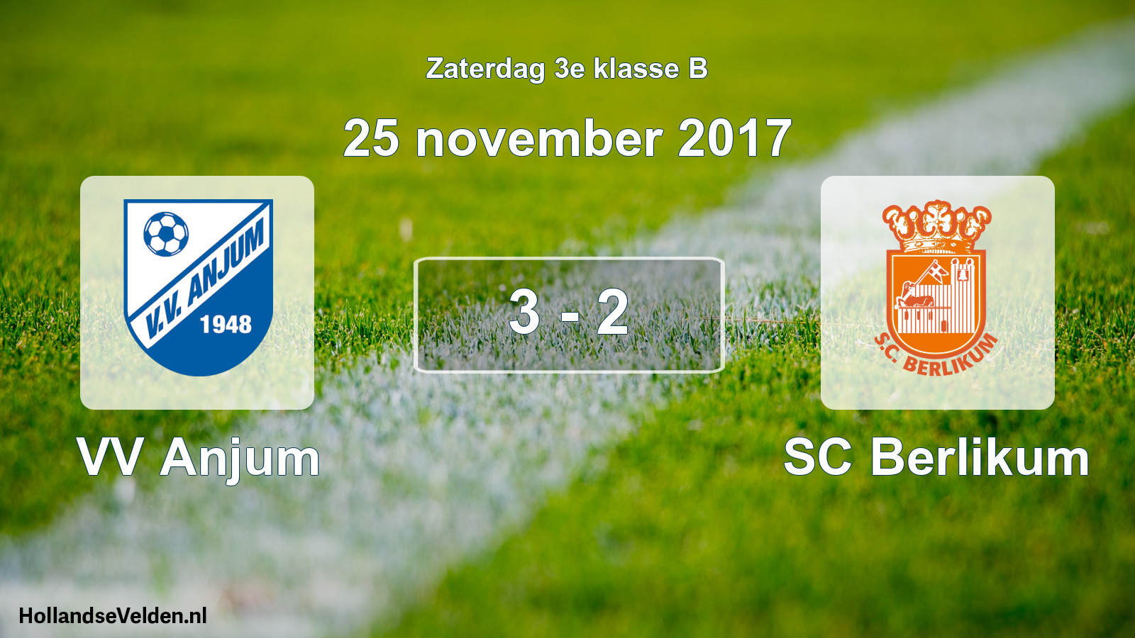 Total number of matches played: VV Anjum - SC Berlikum 3 - 2 (25 November 2017)