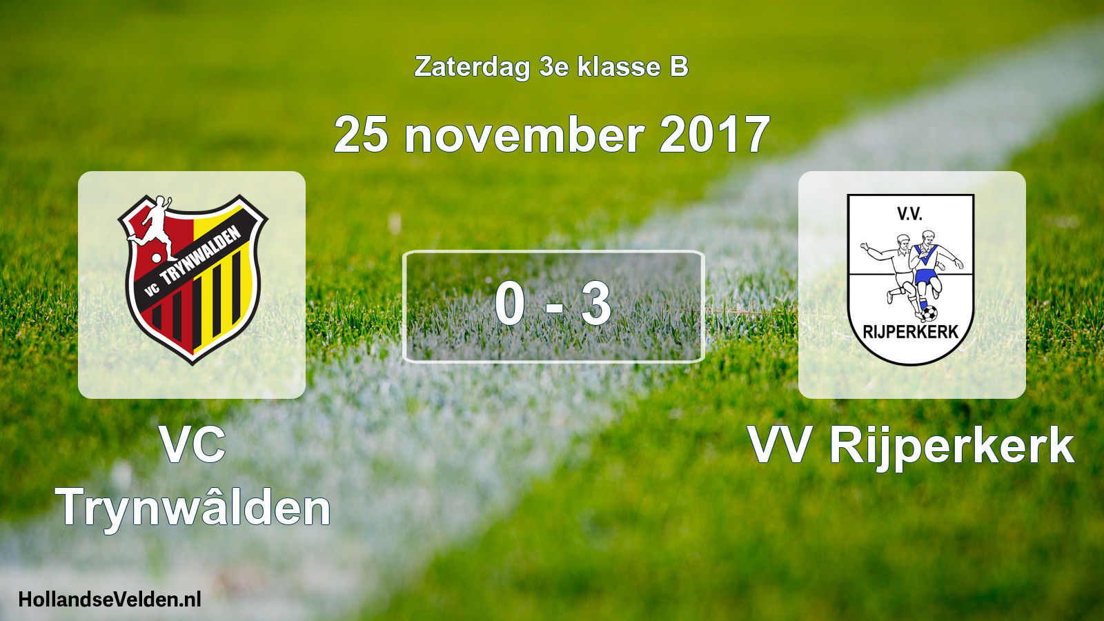 Total number of matches played: VC Trynwâlden - VV Rijperkerk 0 - 3 (25 November 2017)