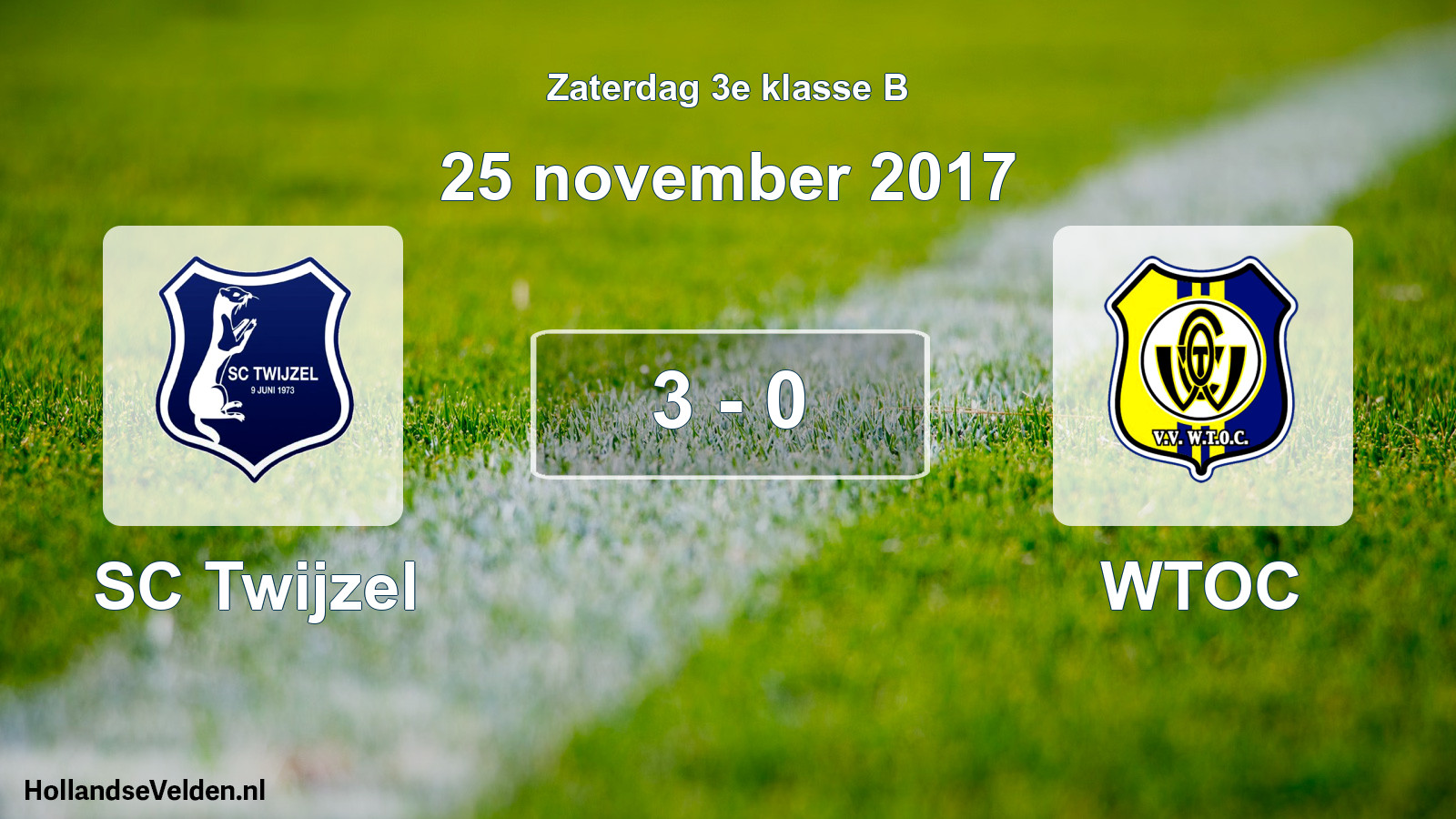 Total number of matches played: SC Twijzel - WTOC 3 - 0 (25 November 2017)