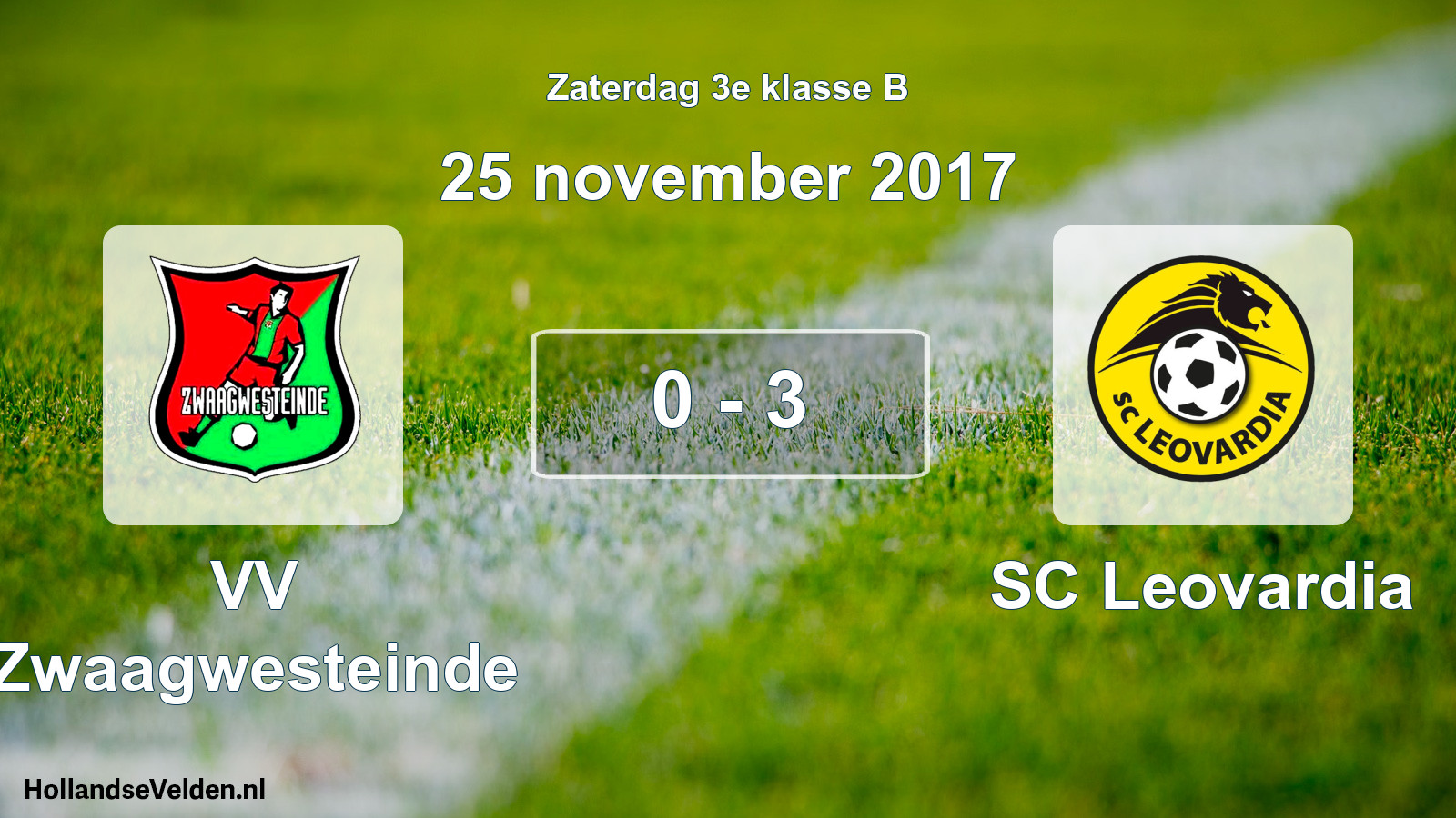 Total number of matches played: VV Zwaagwesteinde - SC Leovardia 0 - 3 (25 November 2017)