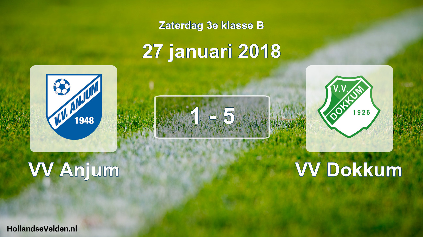 Total number of matches played: VV Anjum - VV Dokkum 1 - 5 (27 January 2018)