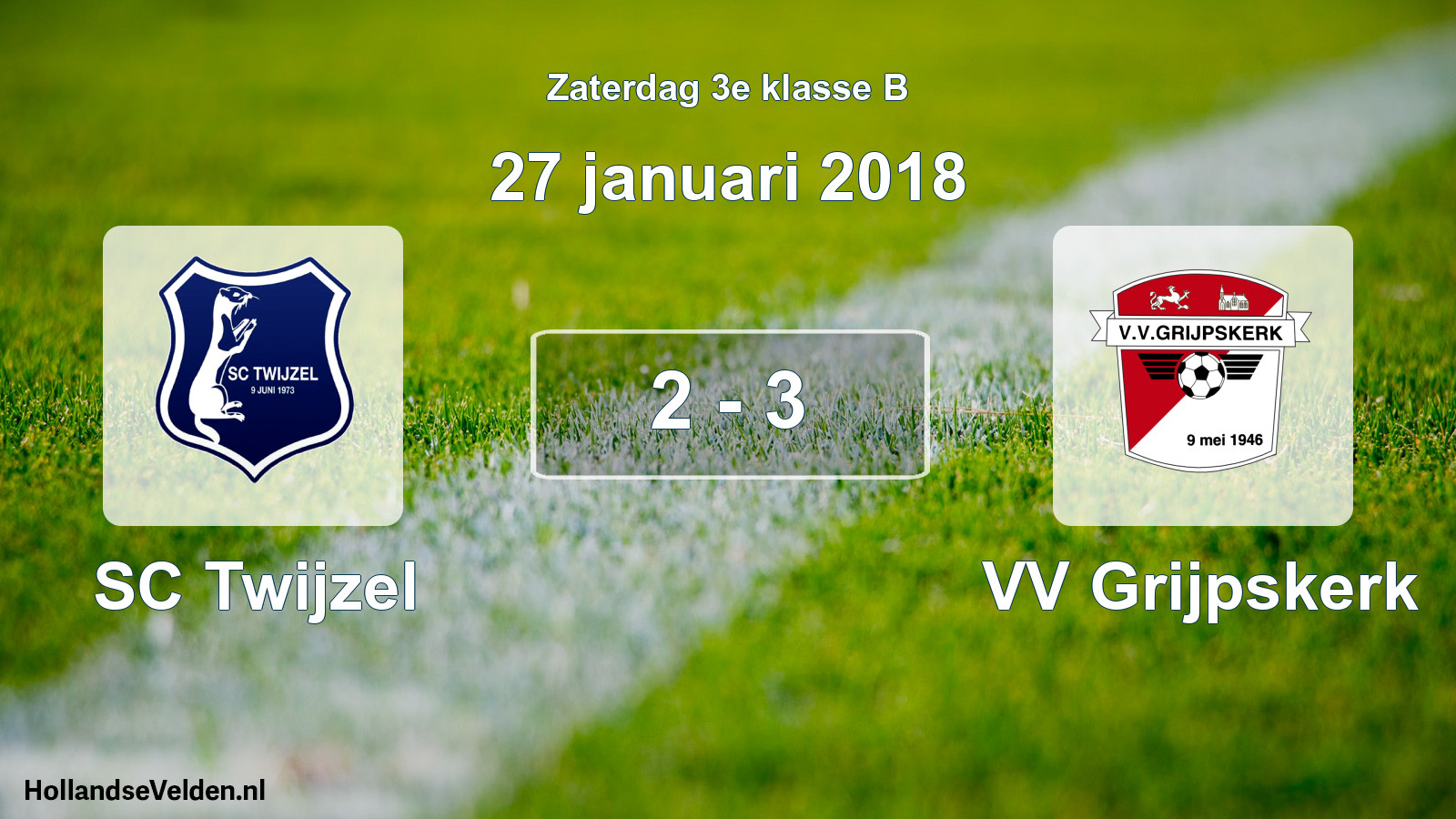 Total number of matches played: SC Twijzel - VV Grijpskerk 2 - 3 (27 January 2018)