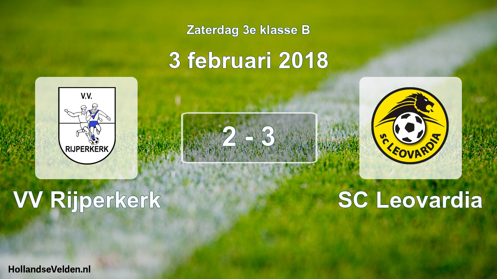 Total number of matches played: VV Rijperkerk - SC Leovardia 2 - 3 (3 February 2018)