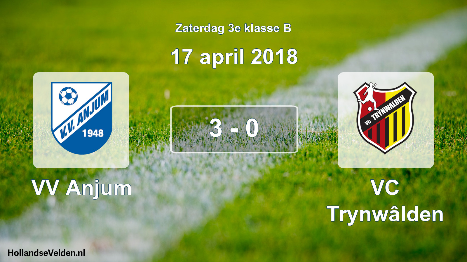 Total number of matches played: VV Anjum - VC Trynwâlden 3 - 0 (17 April 2018)
