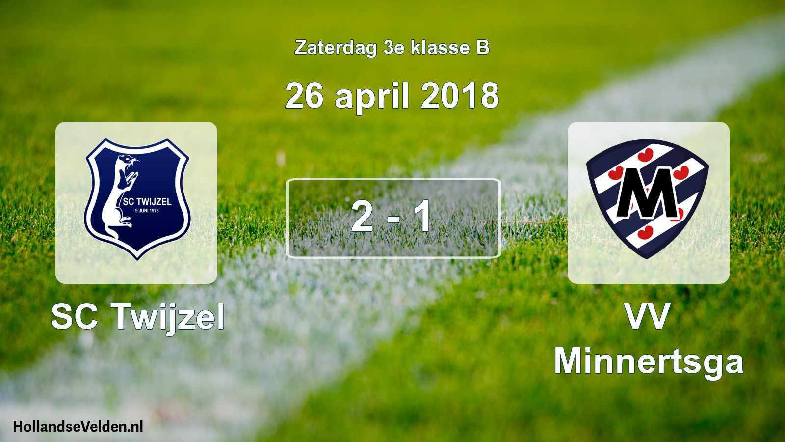 Total number of matches played: SC Twijzel - VV Minnertsga 2 - 1 (26 April 2018)