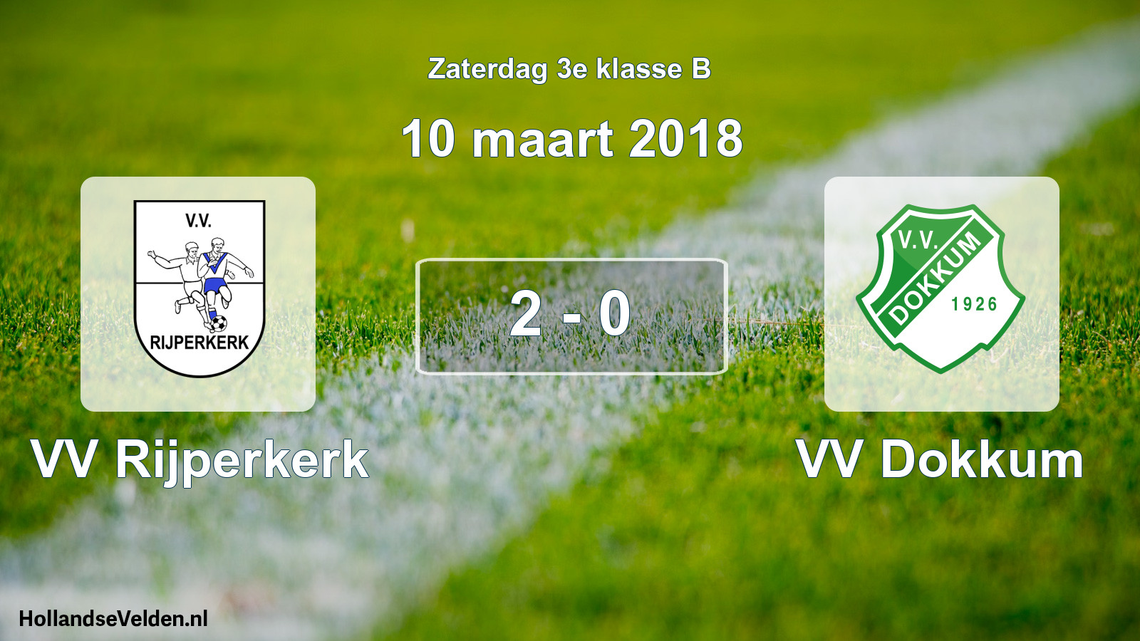 Total number of matches played: VV Rijperkerk - VV Dokkum 2 - 0 (10 March 2018)