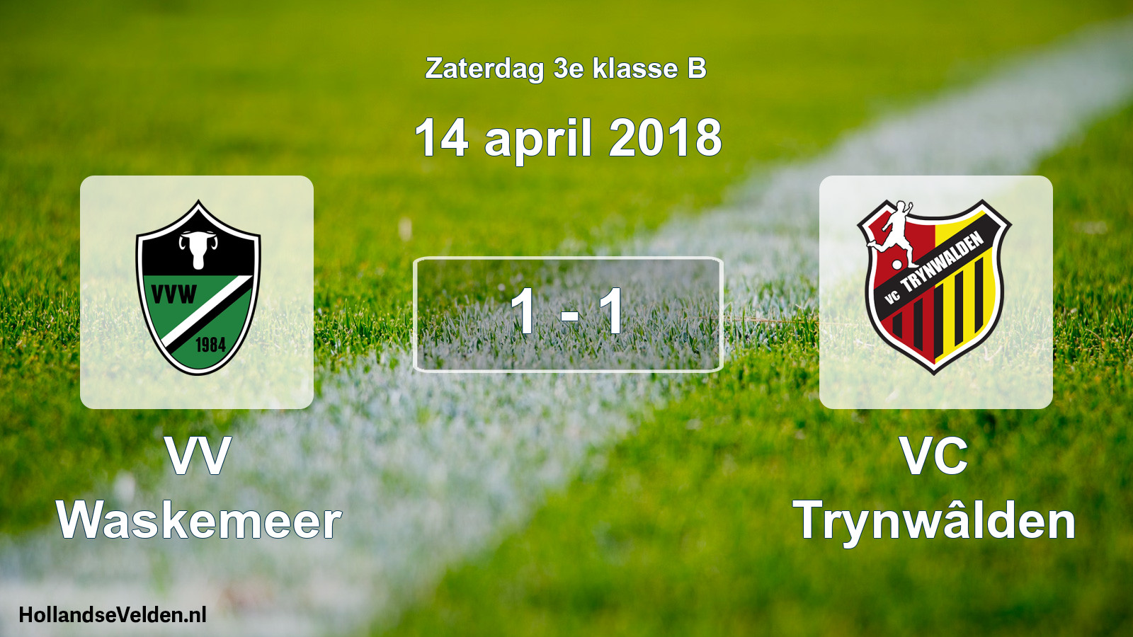 Total number of matches played: VV Waskemeer - VC Trynwâlden 1 - 1 (14 April 2018)
