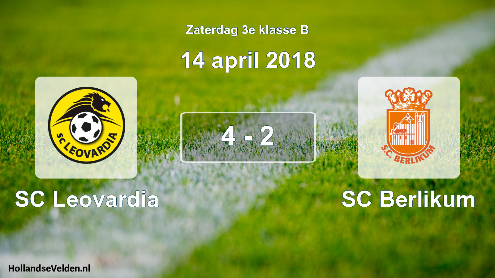 Total number of matches played: SC Leovardia - SC Berlikum 4 - 2 (14 April 2018)