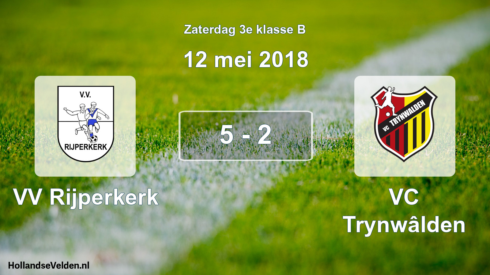 Total number of matches played: VV Rijperkerk - VC Trynwâlden 5 - 2 (12 May 2018)