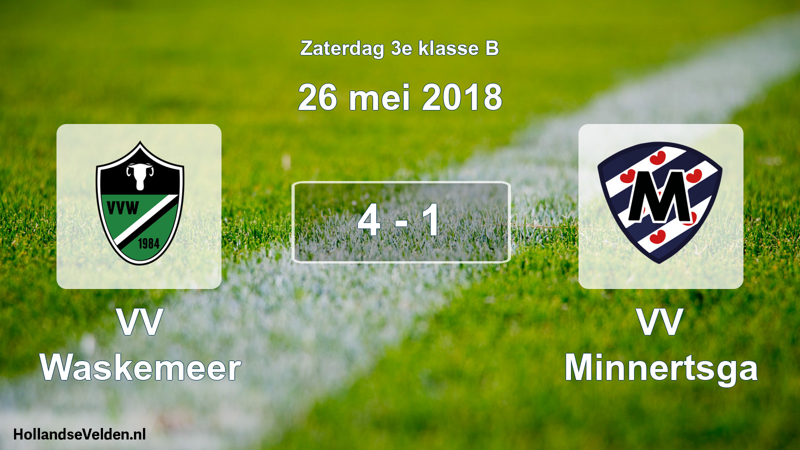 Total number of matches played: VV Waskemeer - VV Minnertsga 4 - 1 (26 May 2018)