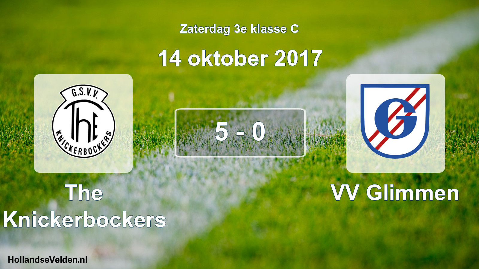 Total number of matches played: The Knickerbockers - VV Glimmen 5 - 0 (14 October 2017)