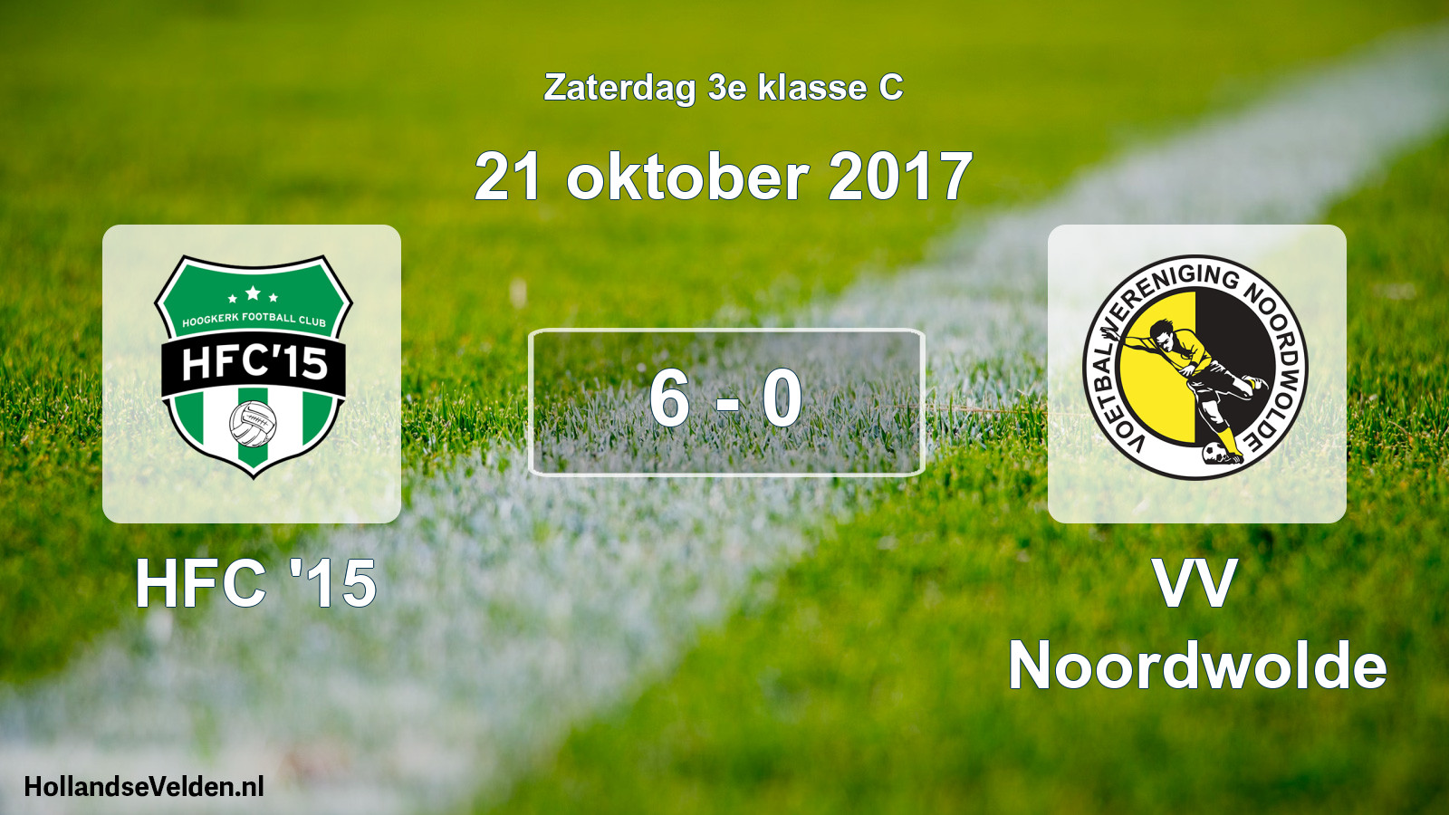 Total number of matches played: HFC '15 - VV Noordwolde 6 - 0 (21 October 2017)