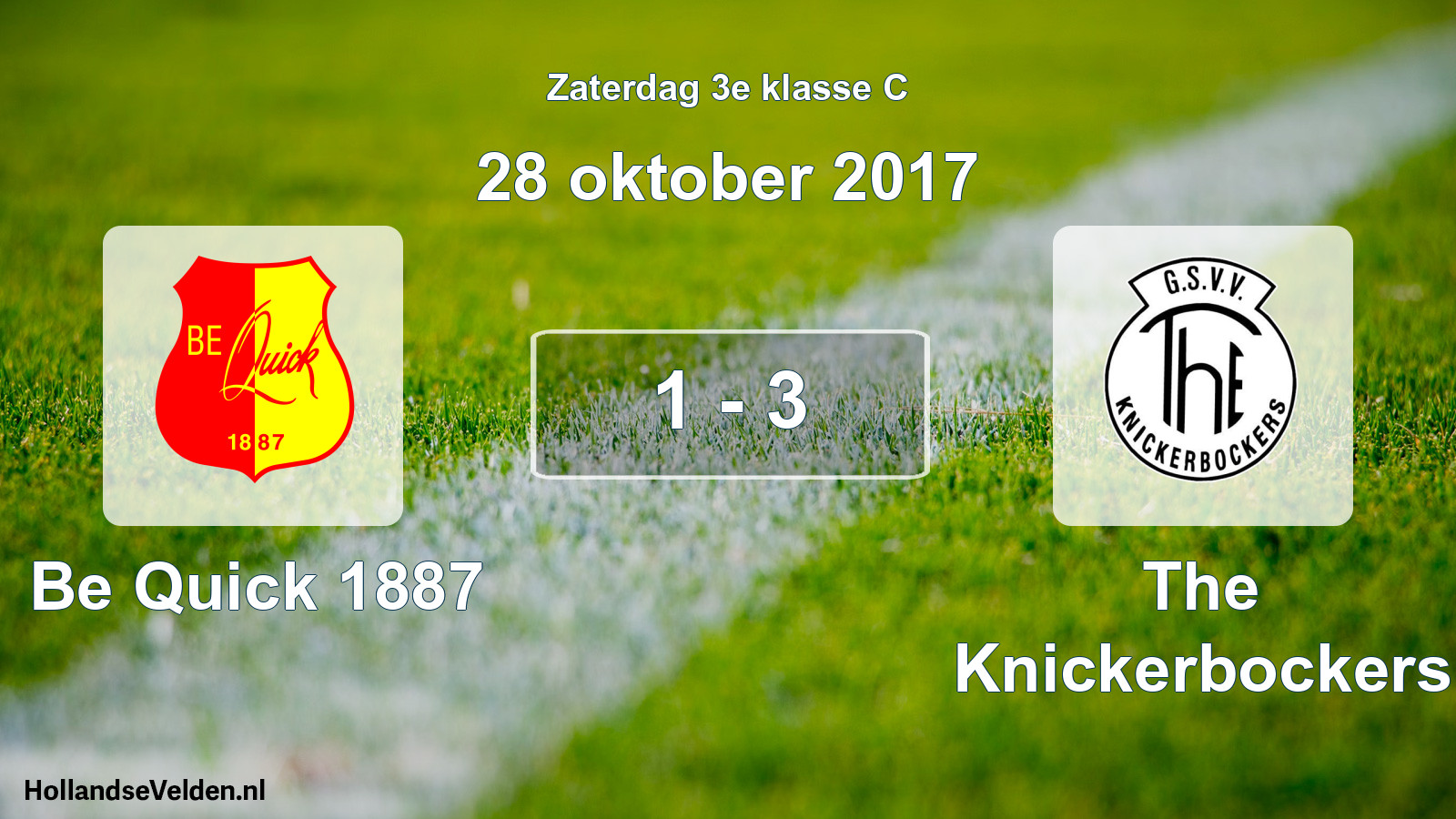 Total number of matches played: Be Quick 1887 - The Knickerbockers 1 - 3 (28 October 2017)