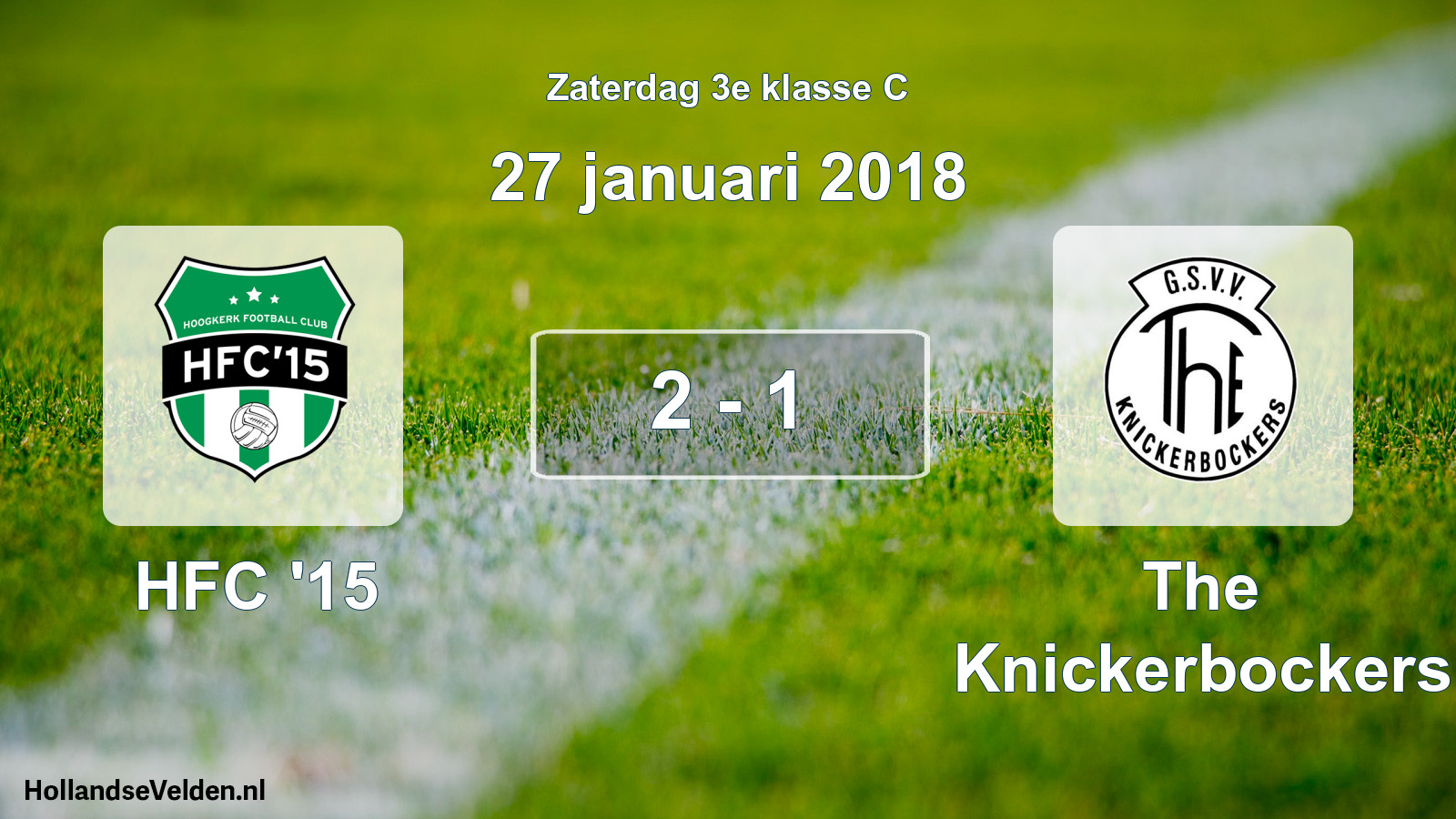 Total number of matches played: HFC '15 - The Knickerbockers 2 - 1 (27 January 2018)