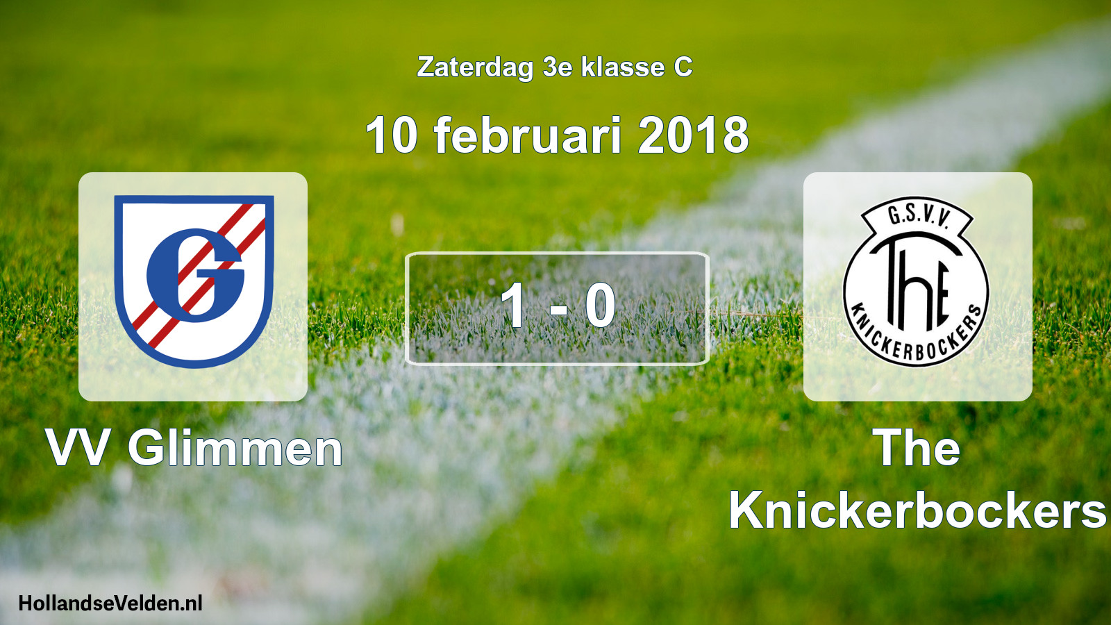 Total number of matches played: VV Glimmen - The Knickerbockers 1 - 0 (10 February 2018)