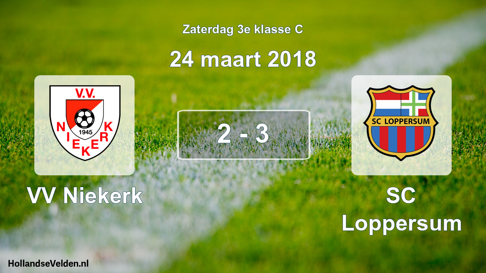 Total number of matches played: VV Niekerk - SC Loppersum 2 - 3 (24 March 2018)
