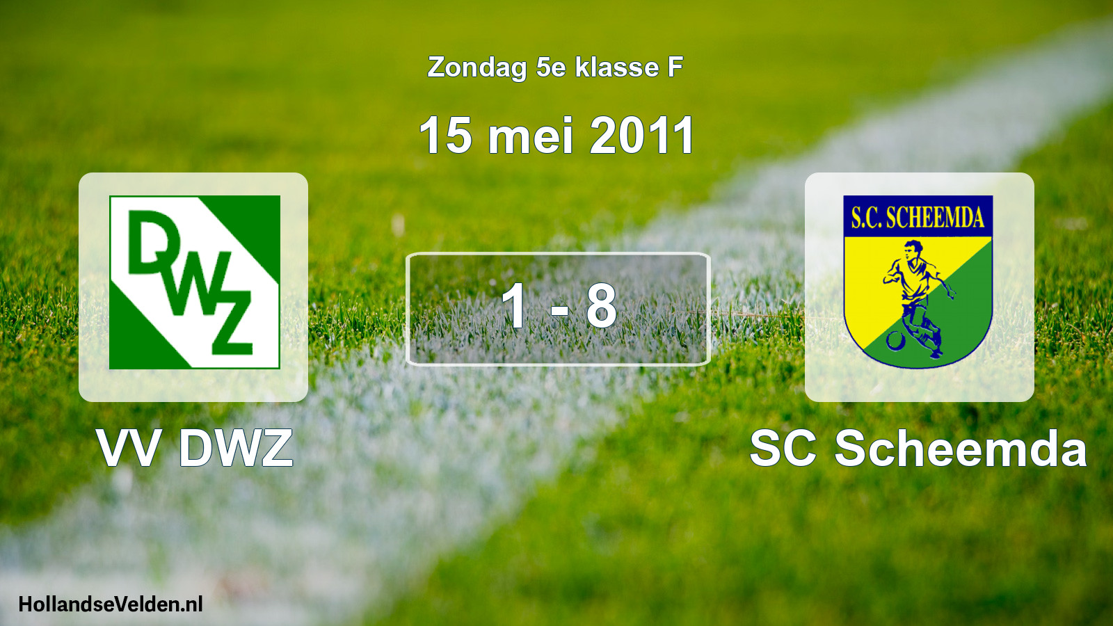 Total number of matches played: VV DWZ - SC Scheemda 1 - 8 (15 May 2011)