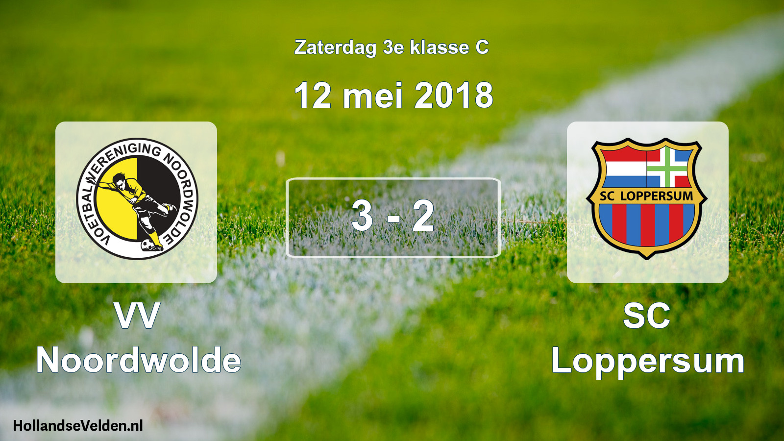 Total number of matches played: VV Noordwolde - SC Loppersum 3 - 2 (12 May 2018)