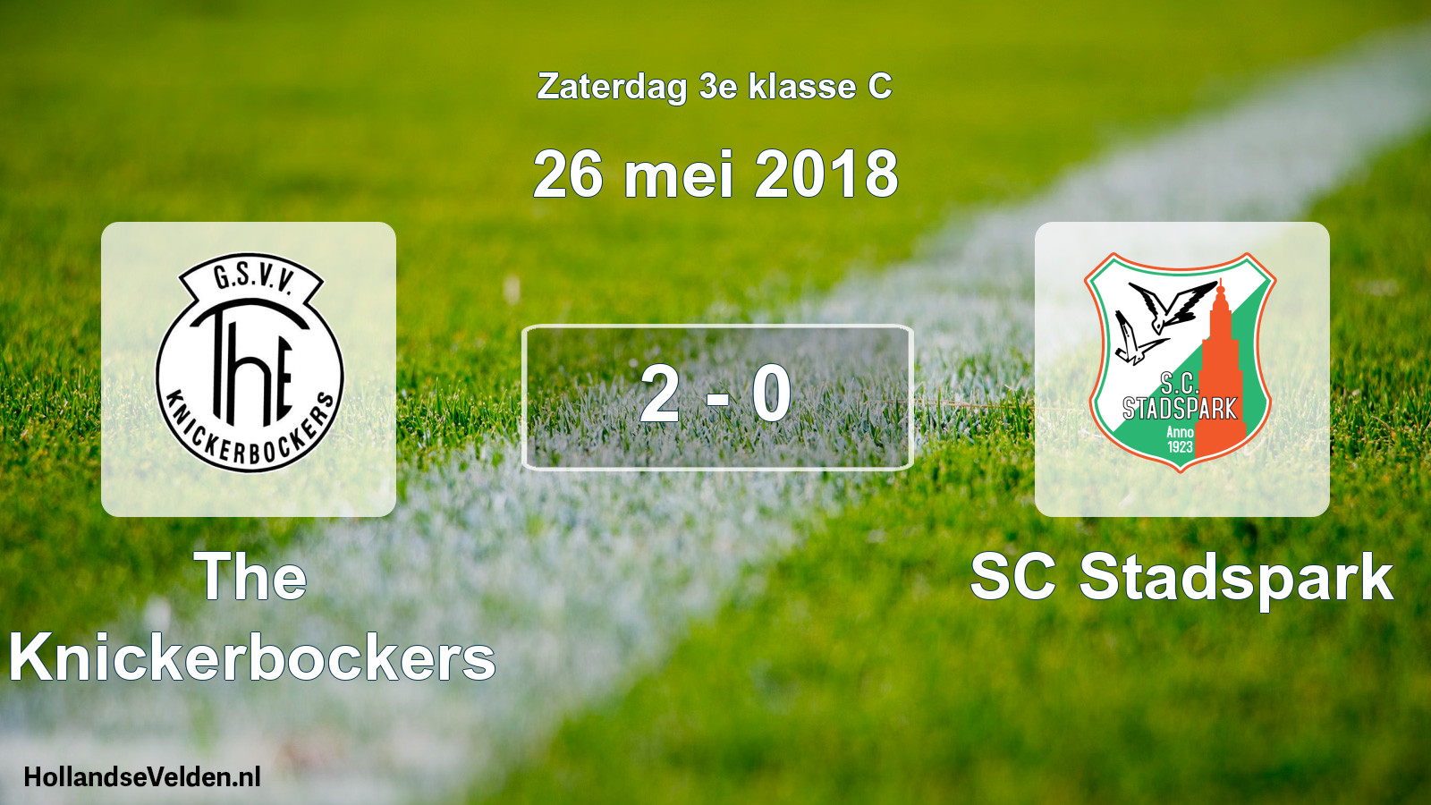 Total number of matches played: The Knickerbockers - SC Stadspark 2 - 0 (26 May 2018)