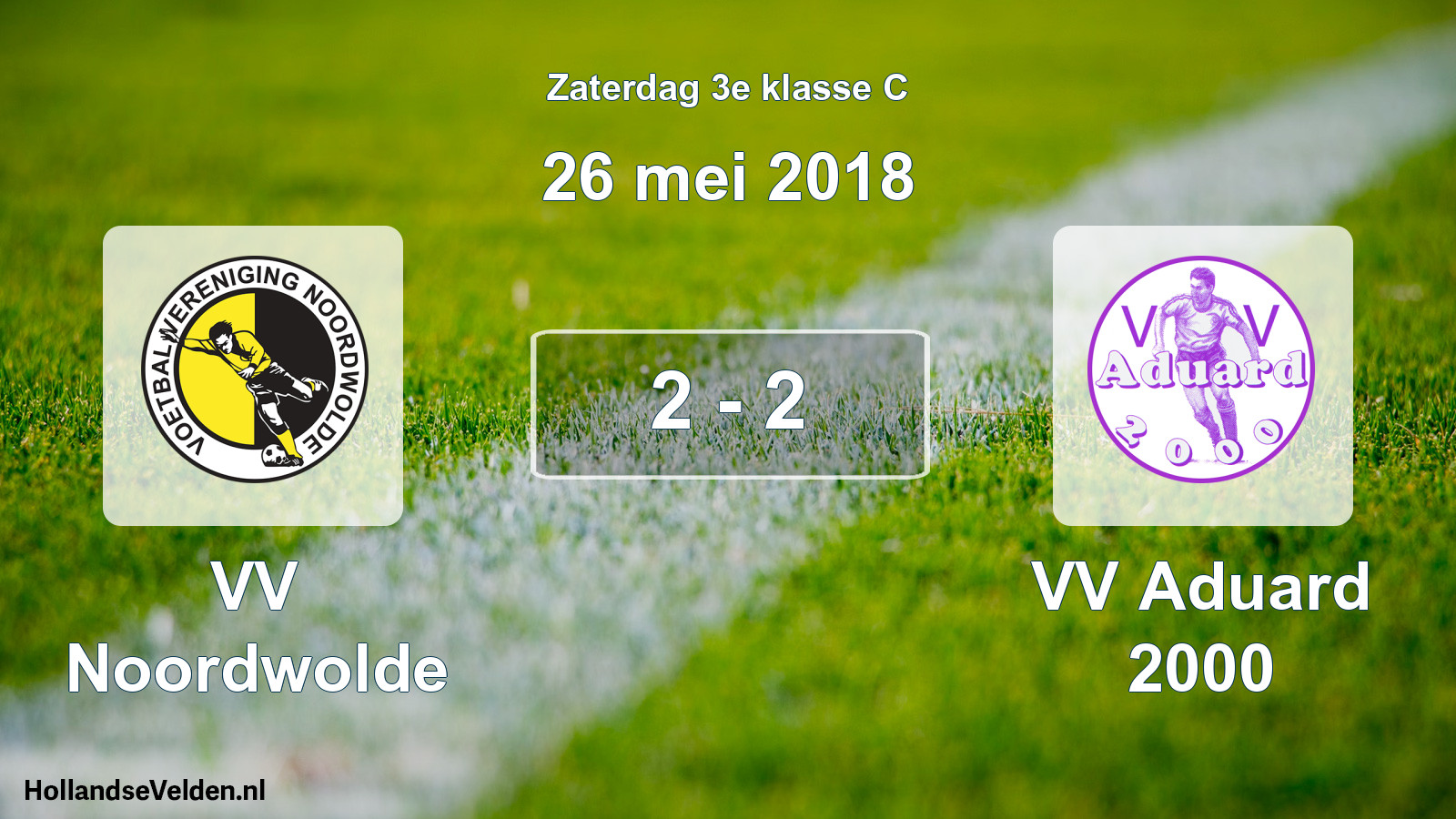 Total number of matches played: VV Noordwolde - VV Aduard 2000 2 - 2 (26 May 2018)
