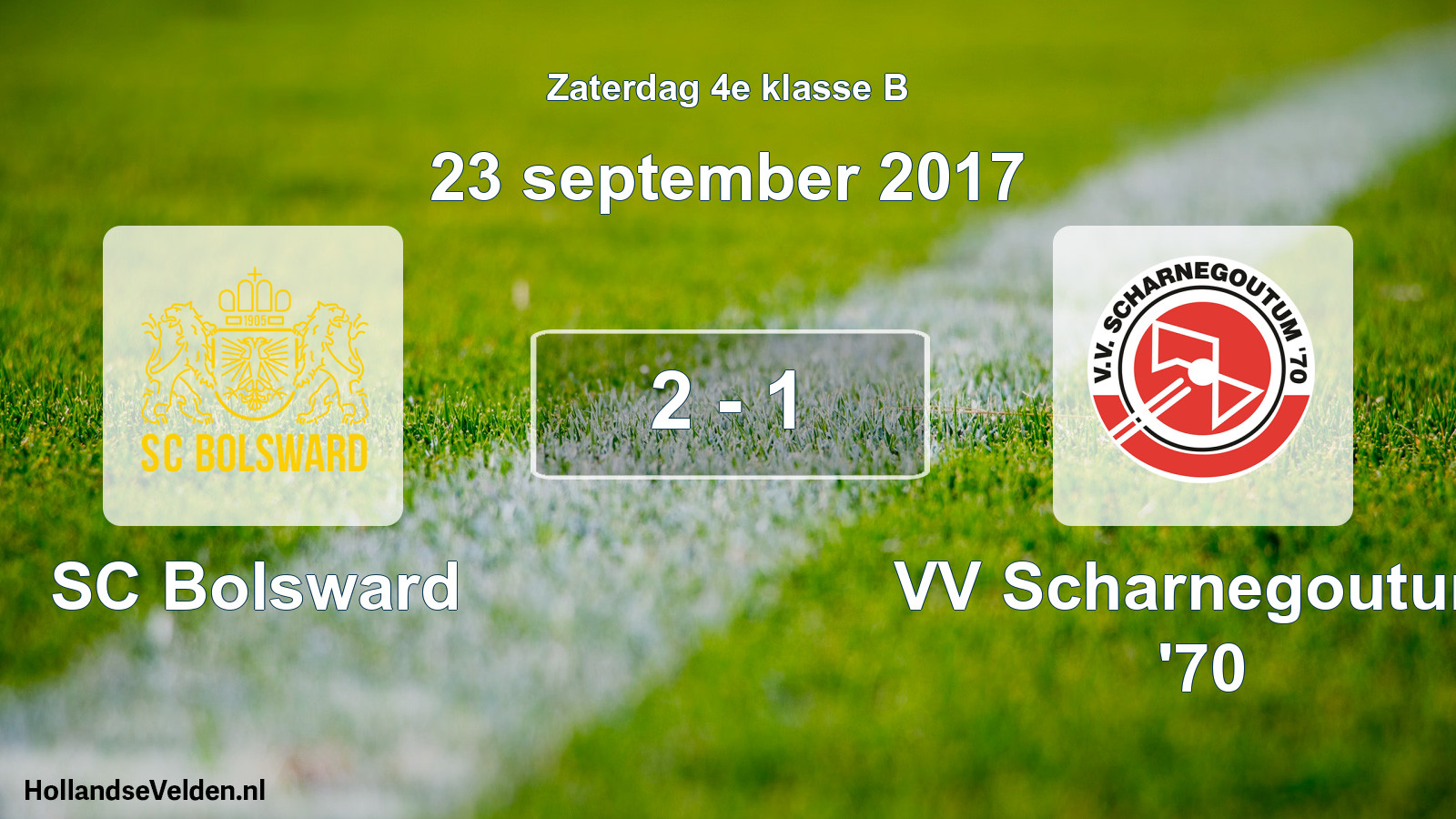 Total number of matches played: SC Bolsward - VV Scharnegoutum '70 2 - 1 (23 September 2017)