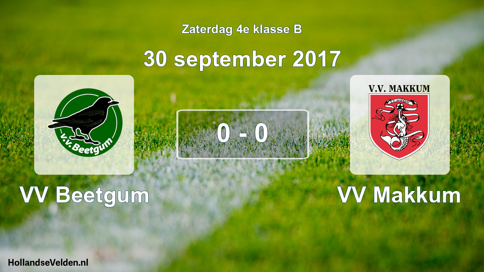 Total number of matches played: VV Beetgum - VV Makkum 0 - 0 (30 September 2017)