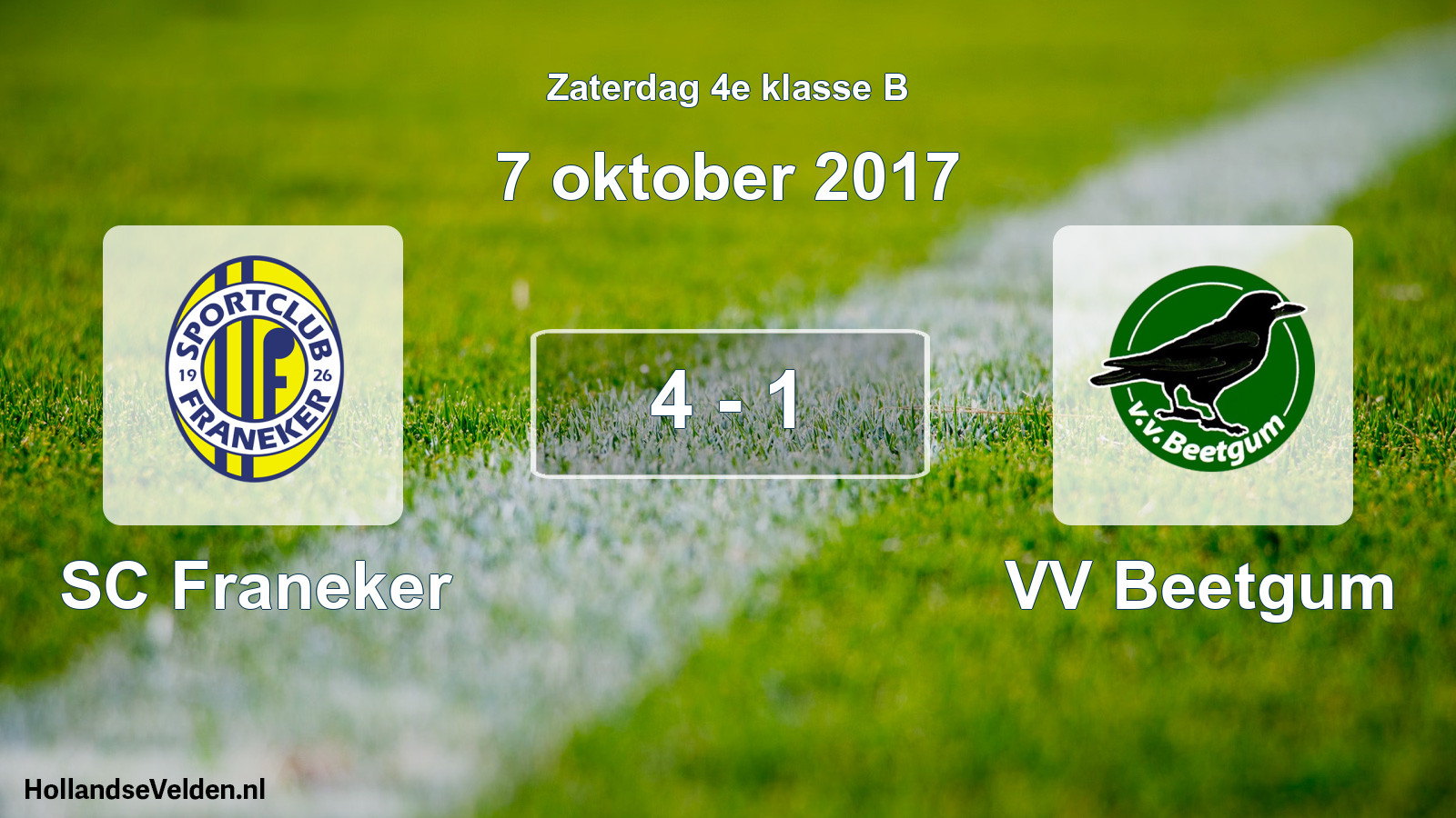 Total number of matches played: SC Franeker - VV Beetgum 4 - 1 (7 October 2017)
