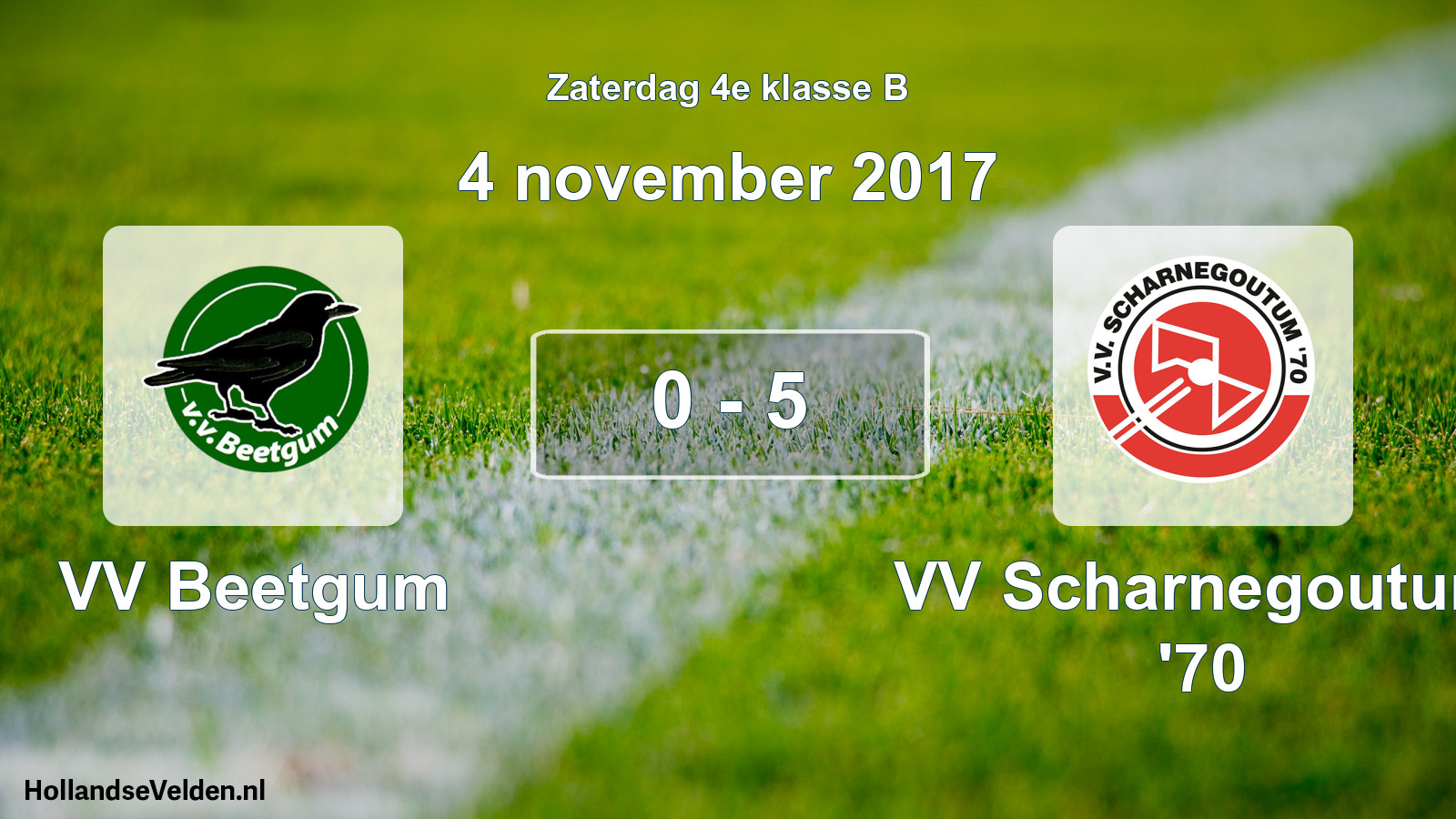 Total number of matches played: VV Beetgum - VV Scharnegoutum '70 0 - 5 (4 November 2017)