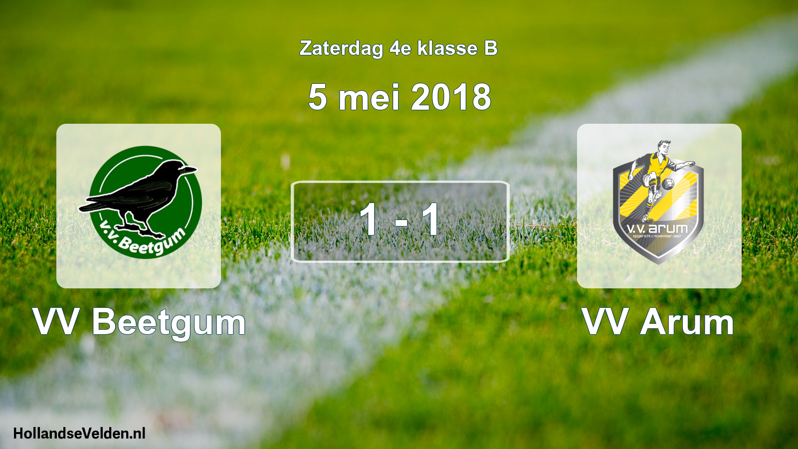 Total number of matches played: VV Beetgum - VV Arum 1 - 1 (5 May 2018)