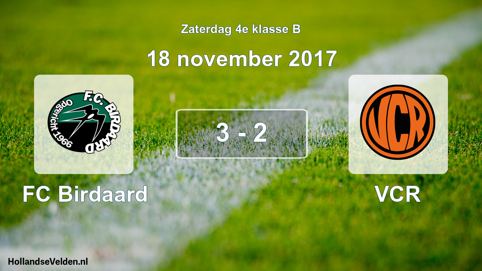 Total number of matches played: FC Birdaard - VCR 3 - 2 (18 November 2017)