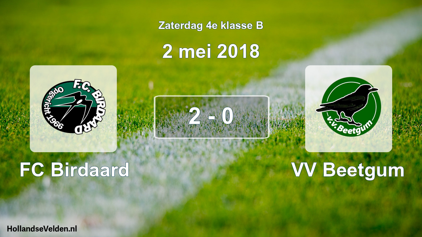 Total number of matches played: FC Birdaard - VV Beetgum 2 - 0 (2 May 2018)