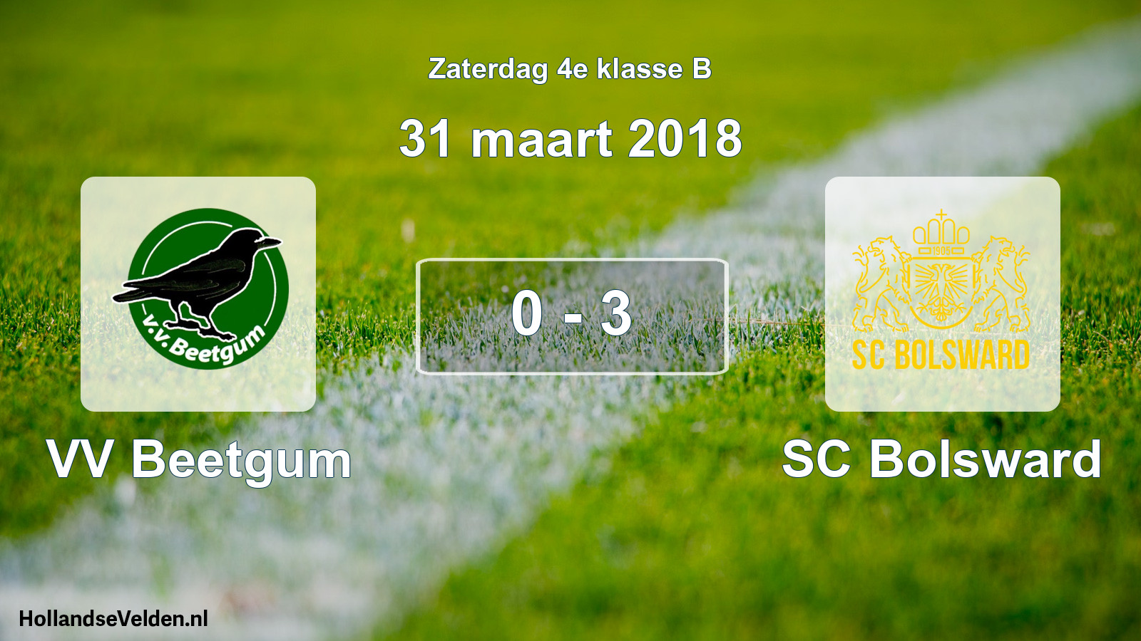 Total number of matches played: VV Beetgum - SC Bolsward 0 - 3 (31 March 2018)