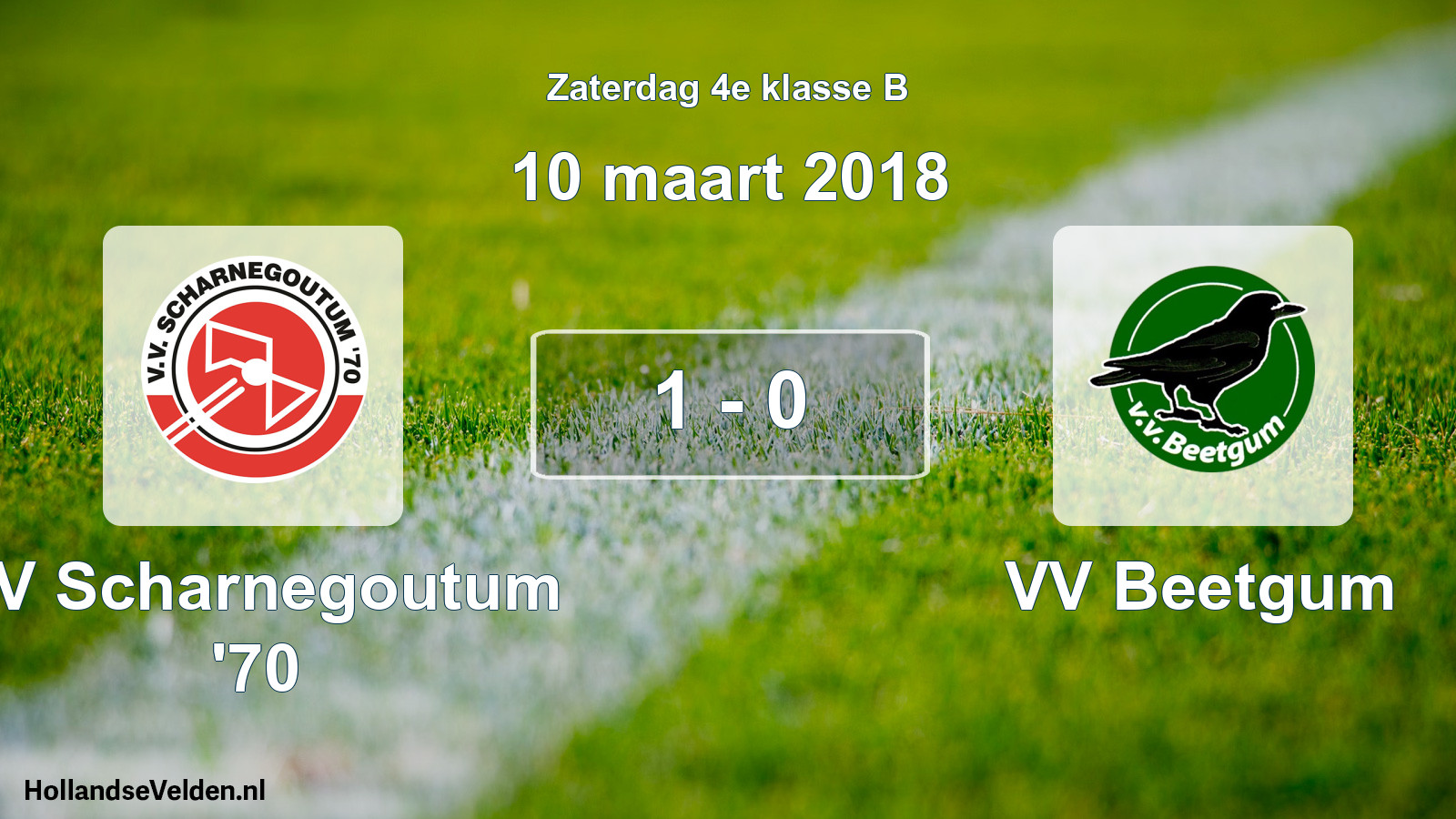 Total number of matches played: VV Scharnegoutum '70 - VV Beetgum 1 - 0 (10 March 2018)