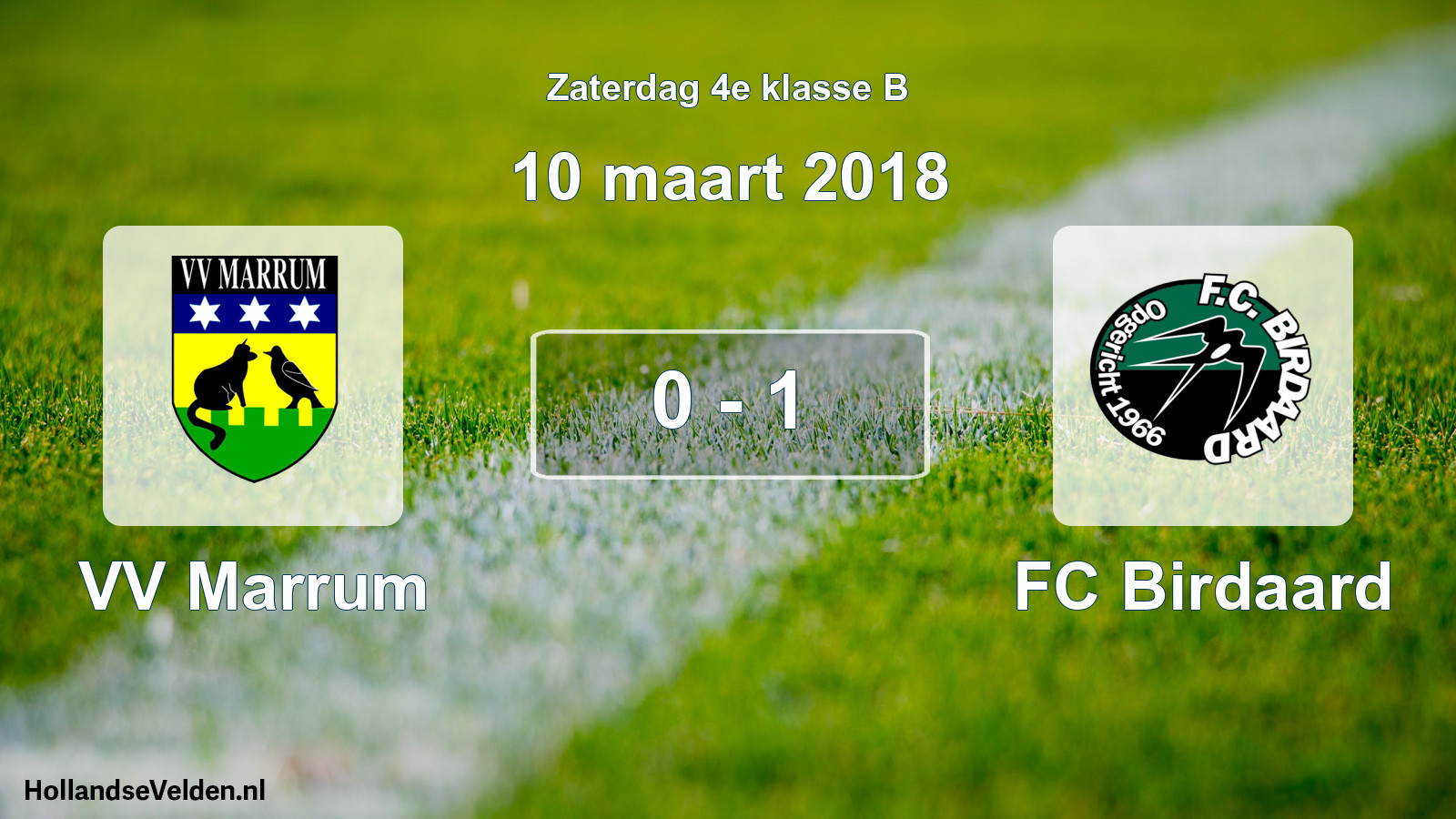 Total number of matches played: VV Marrum - FC Birdaard 0 - 1 (10 March 2018)