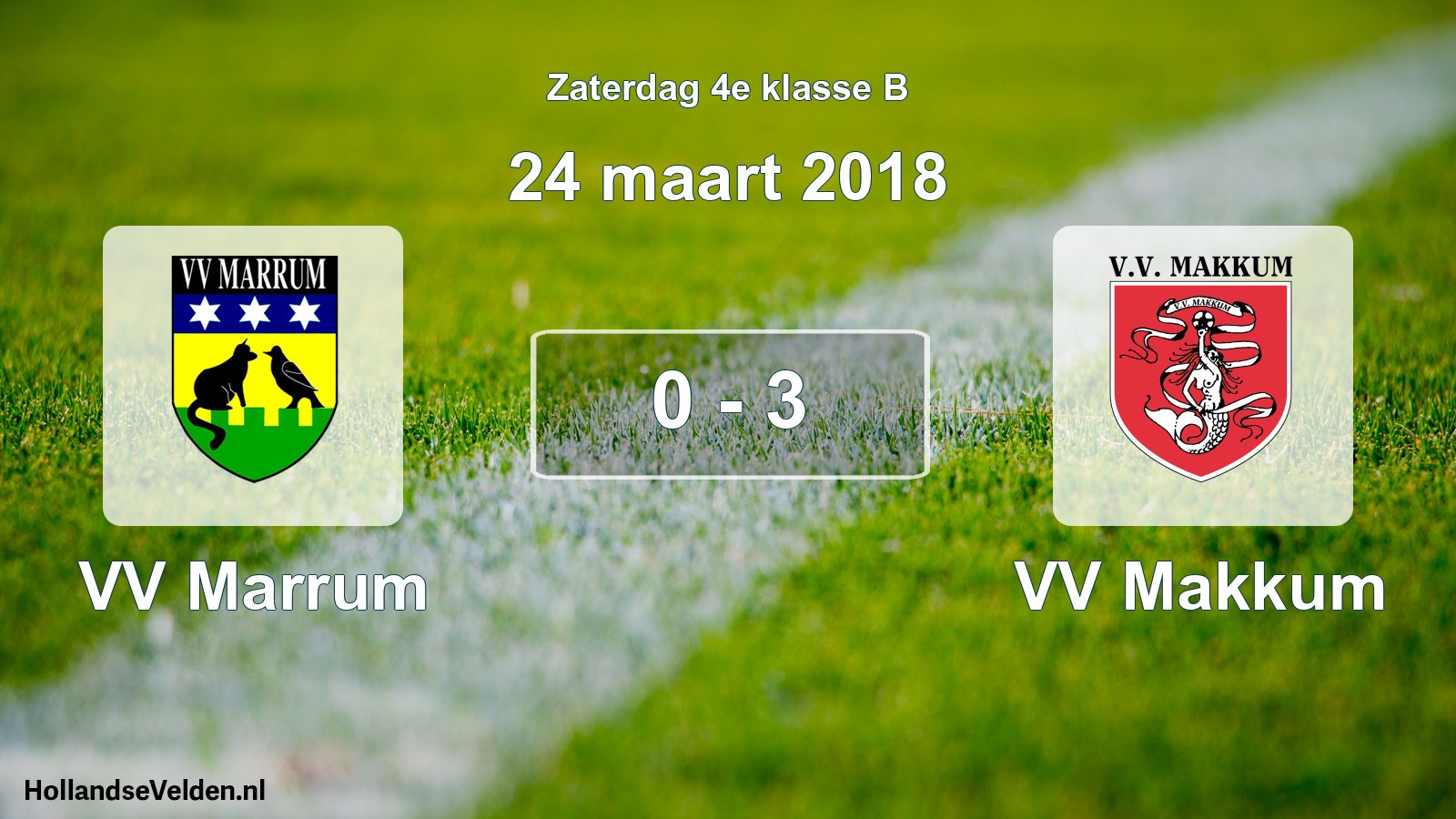 Total number of matches played: VV Marrum - VV Makkum 0 - 3 (24 March 2018)