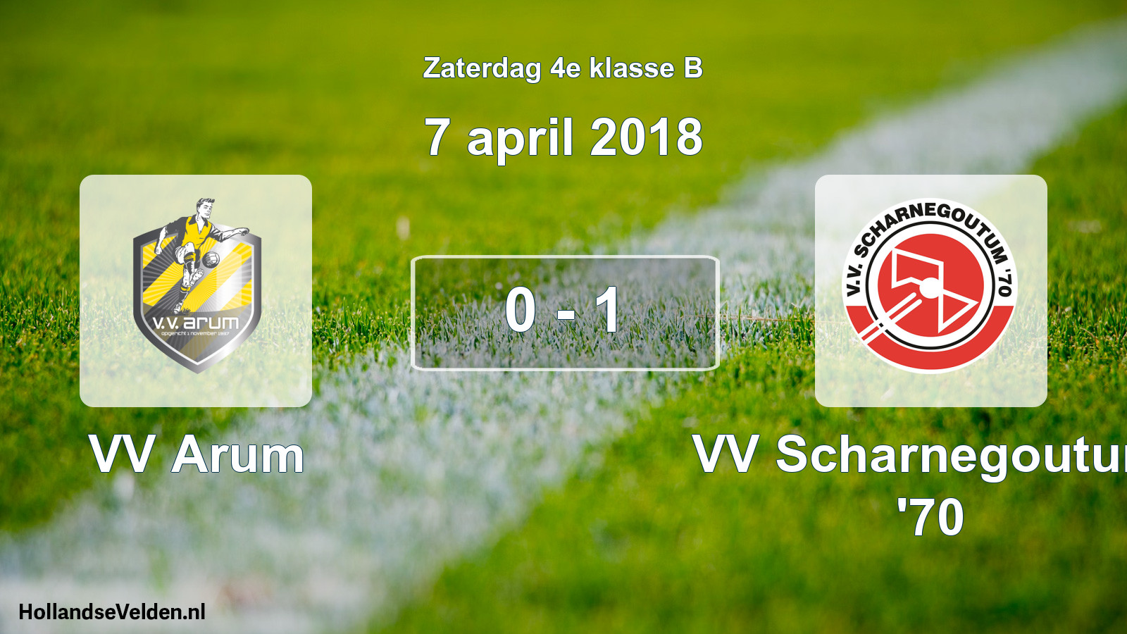 Total number of matches played: VV Arum - VV Scharnegoutum '70 0 - 1 (7 April 2018)