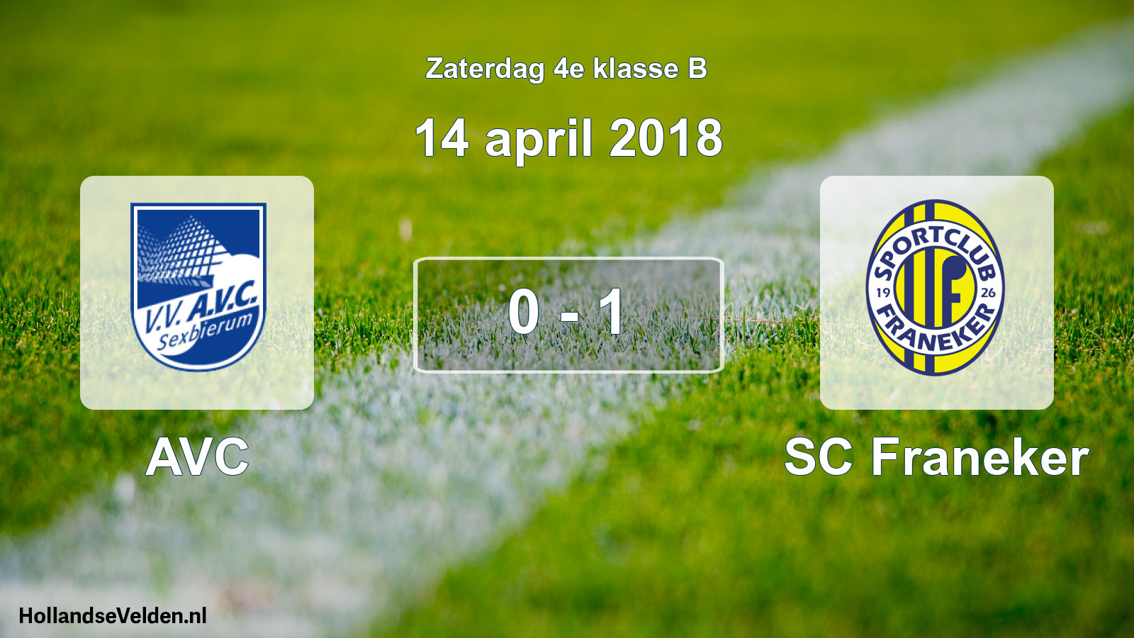 Total number of matches played: AVC - SC Franeker 0 - 1 (14 April 2018)