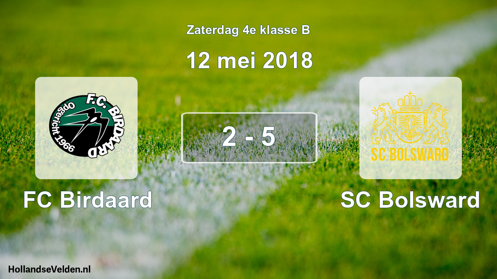 Total number of matches played: FC Birdaard - SC Bolsward 2 - 5 (12 May 2018)