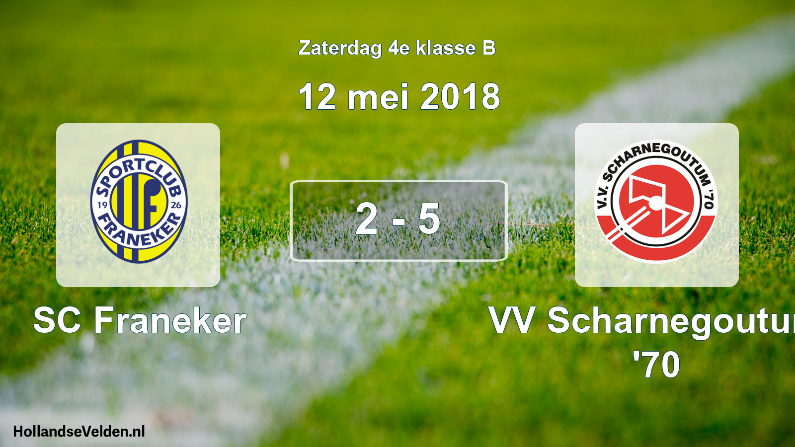 Total number of matches played: SC Franeker - VV Scharnegoutum '70 2 - 5 (12 May 2018)