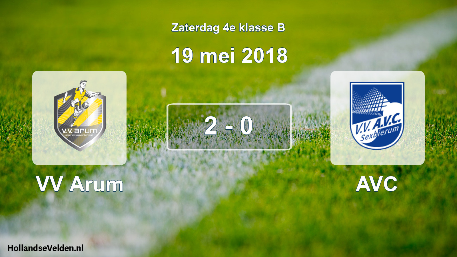 Total number of matches played: VV Arum - AVC 2 - 0 (19 May 2018)
