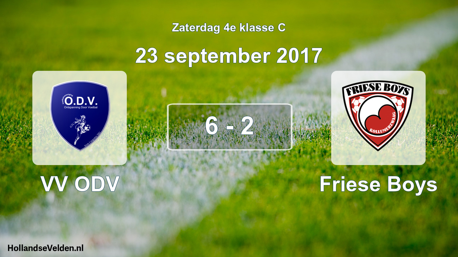 Total number of matches played: VV ODV - Friese Boys 6 - 2 (23 September 2017)