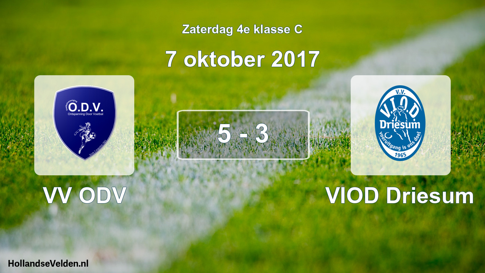 Total number of matches played: VV ODV - VIOD Driesum 5 - 3 (7 October 2017)