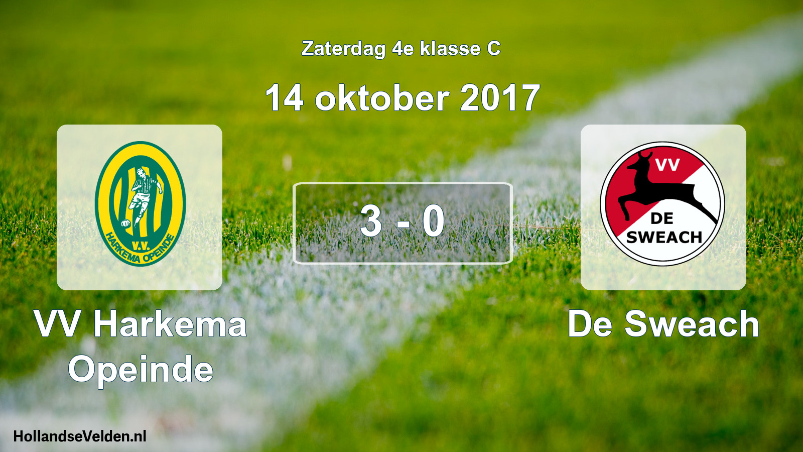Total number of matches played: VV Harkema Opeinde - De Sweach 3 - 0 (14 October 2017)