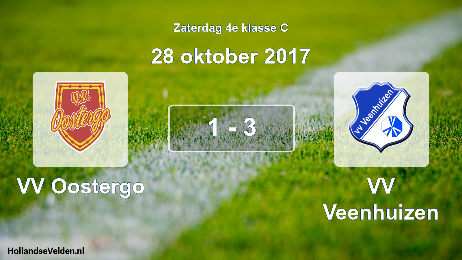 Total number of matches played: VV Oostergo - VV Veenhuizen 1 - 3 (28 October 2017)