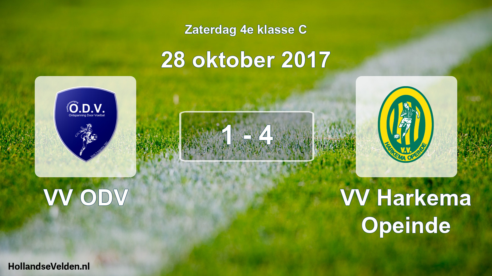 Total number of matches played: VV ODV - VV Harkema Opeinde 1 - 4 (28 October 2017)