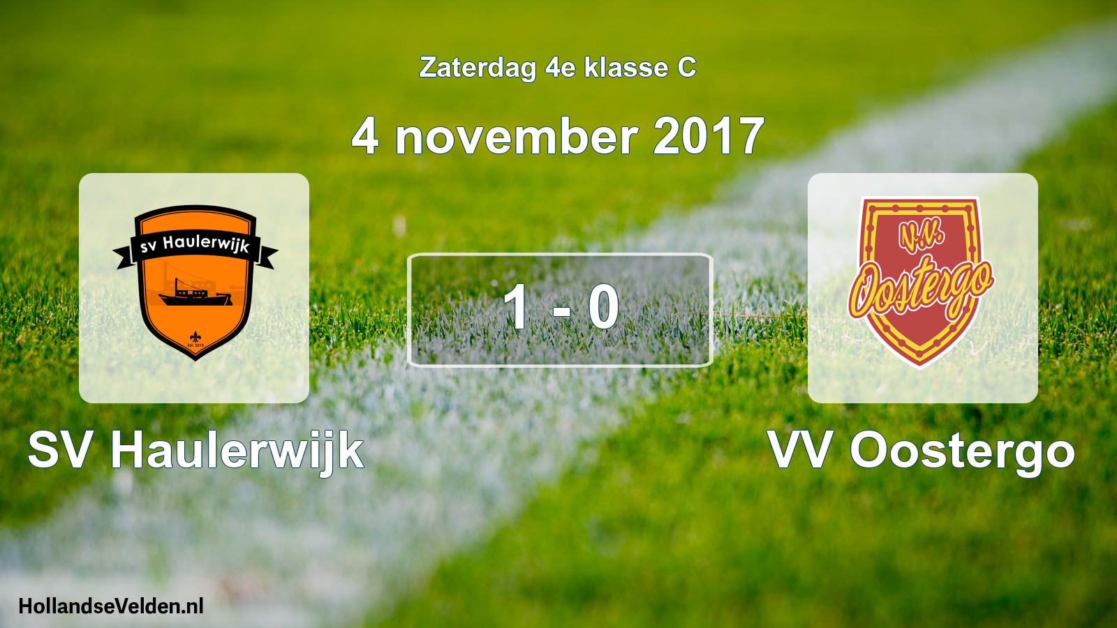 Total number of matches played: SV Haulerwijk - VV Oostergo 1 - 0 (4 November 2017)